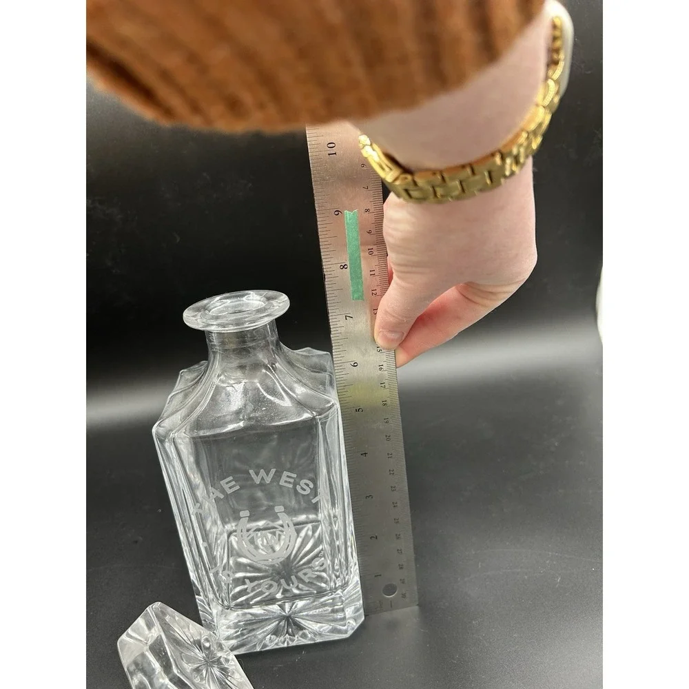High West Bourbon Decanter Engraved HEAVY Whiskey Collector Gift Fathers Day